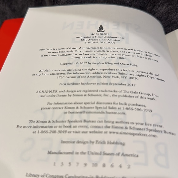 Stephen King and Owen King ‘Sleeping Beauties’ hardcover book … 2017 first ed. - Picture 10 of 15